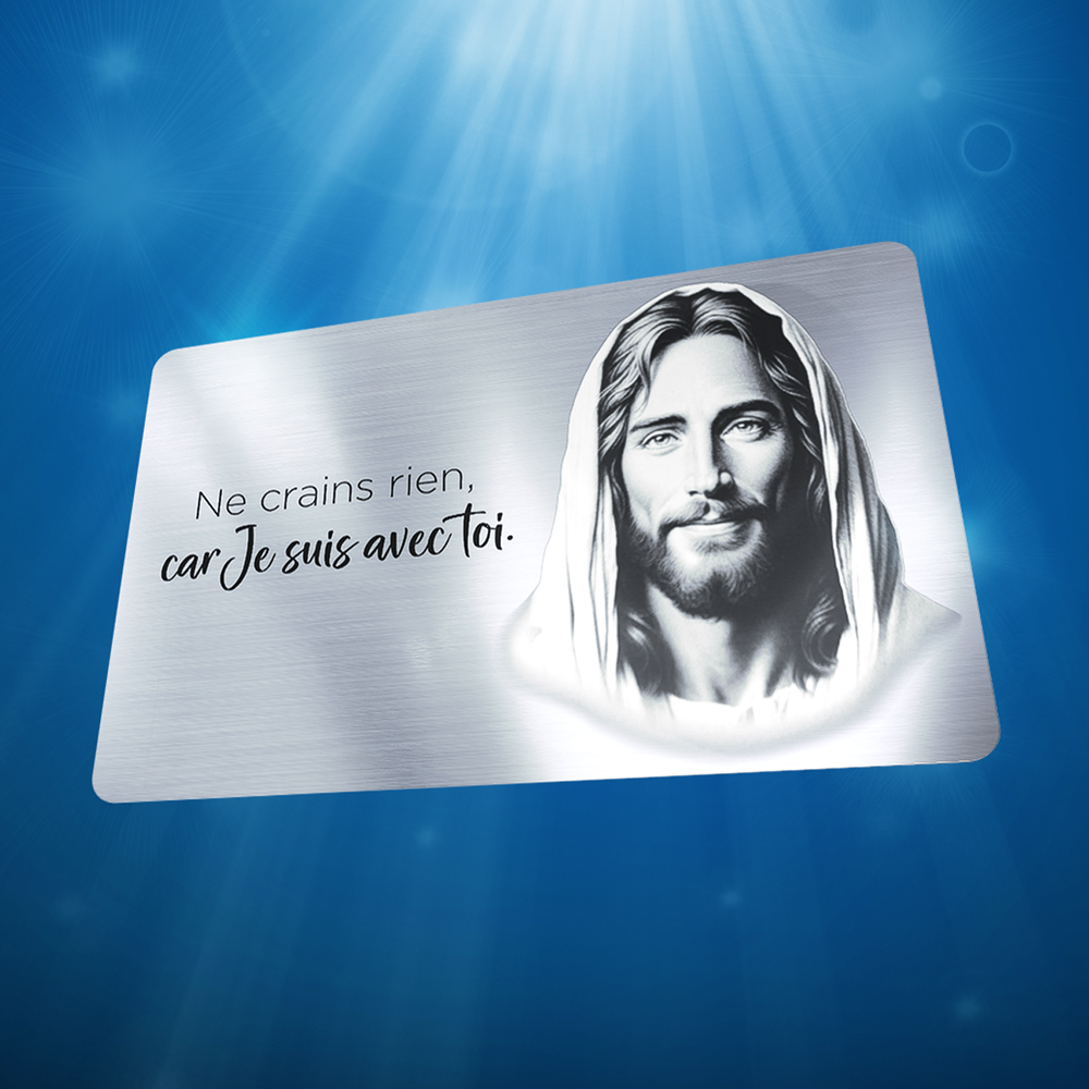 Carte en acier inoxydable de l’image de Jésus