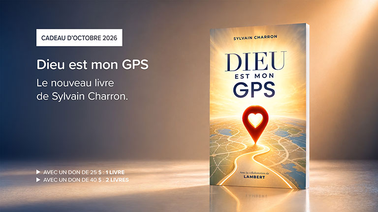Livre Dieu est mon GPS de Sylvain Charron - Cadeau d'octobre 2026