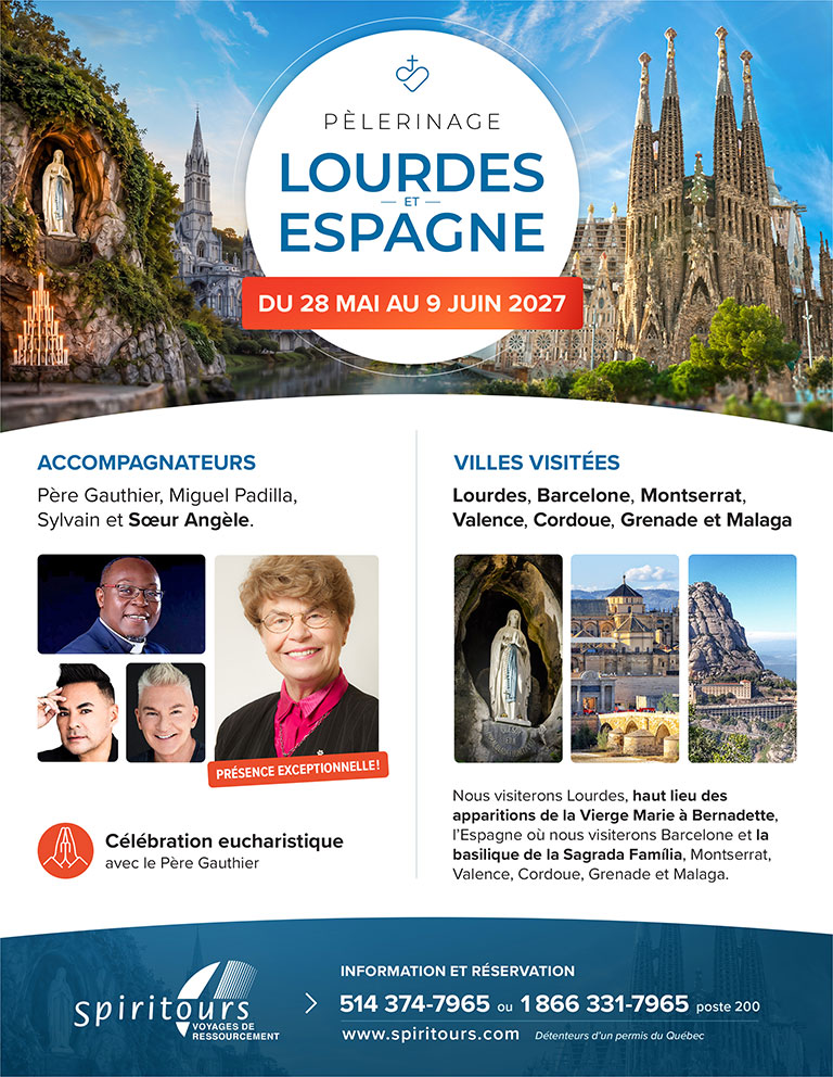 Affiche du pèlerinage Lourdes et Espagne, du 28 mai au 9 juin 2027